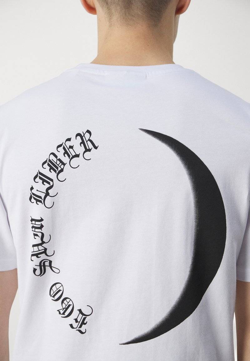 Han Kjøbenhavn Han Kjøbenhavn SHADOWS MOON REGULAR TEE UNISEX - Print T-shirt - white Sonderangebot