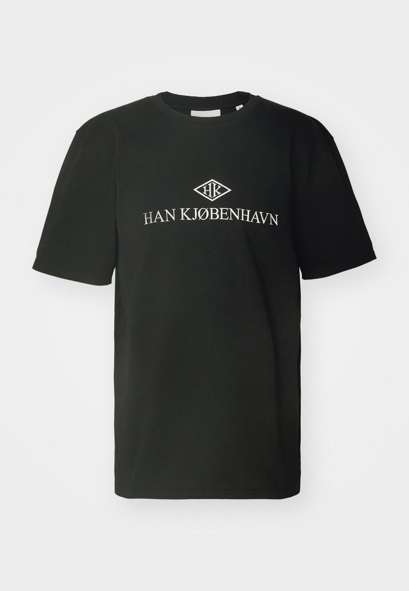 Han Kjøbenhavn Han Kjøbenhavn LOGO BOXY TEE UNISEX - Print T-shirt - black Günstig kaufen
