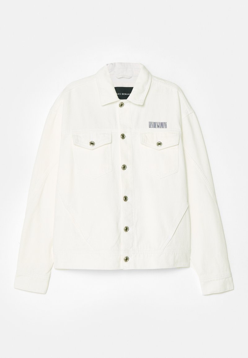 Les Benjamins Les Benjamins JACKET UNISEX - Denim jacket - white Exklusivangebot