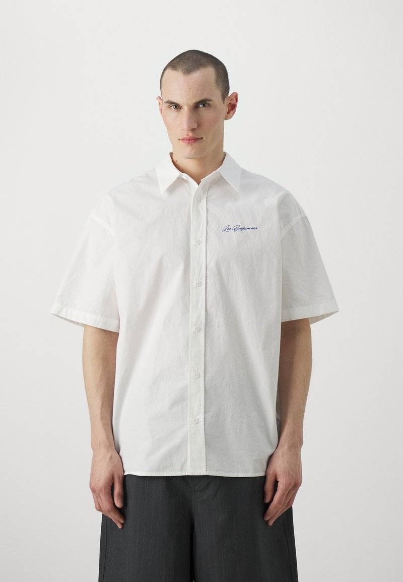 Les Benjamins Les Benjamins SHORT SLEEVE UNISEX - Button-down blouse - white Neueste Mode