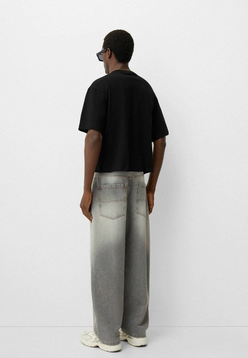 Bershka Bershka Relaxed fit jeans - light grey Bis zu 50% Rabatt