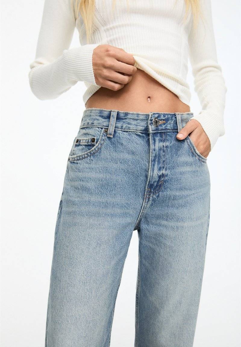 PULL&BEAR PULL&BEAR MID - Straight leg jeans - stone blue denim Sonderangebot der Fabrik