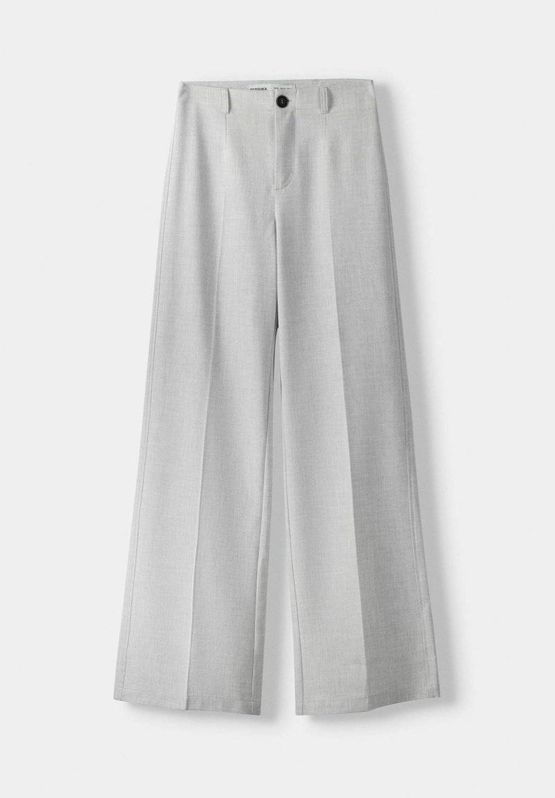 Bershka Bershka WIDE TAILORED - Trousers - mottled grey Vierteljährliche Förderung
