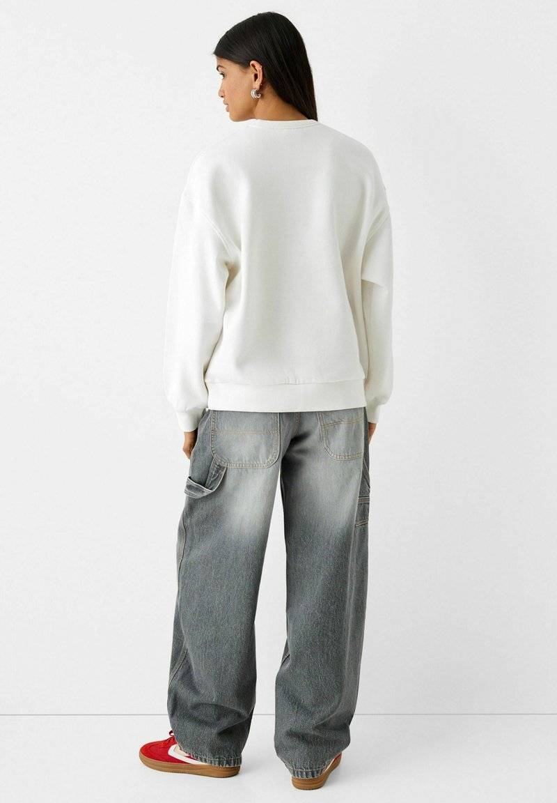 Bershka Bershka Sweatshirt - white Bis zu 55% Rabatt
