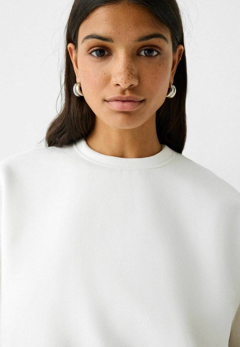 Bershka Bershka Sweatshirt - white Bis zu 55% Rabatt