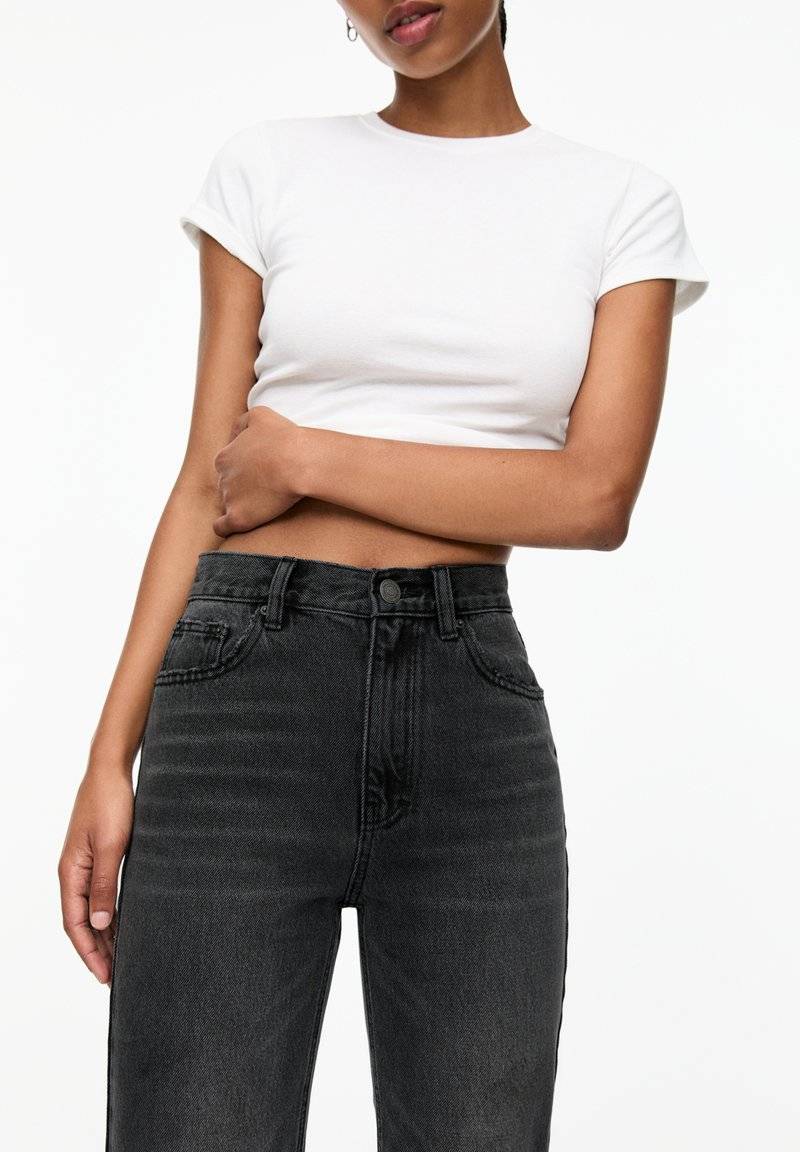 PULL&BEAR PULL&BEAR MOM - Slim fit jeans - dark grey Kostenlose Rückgabe