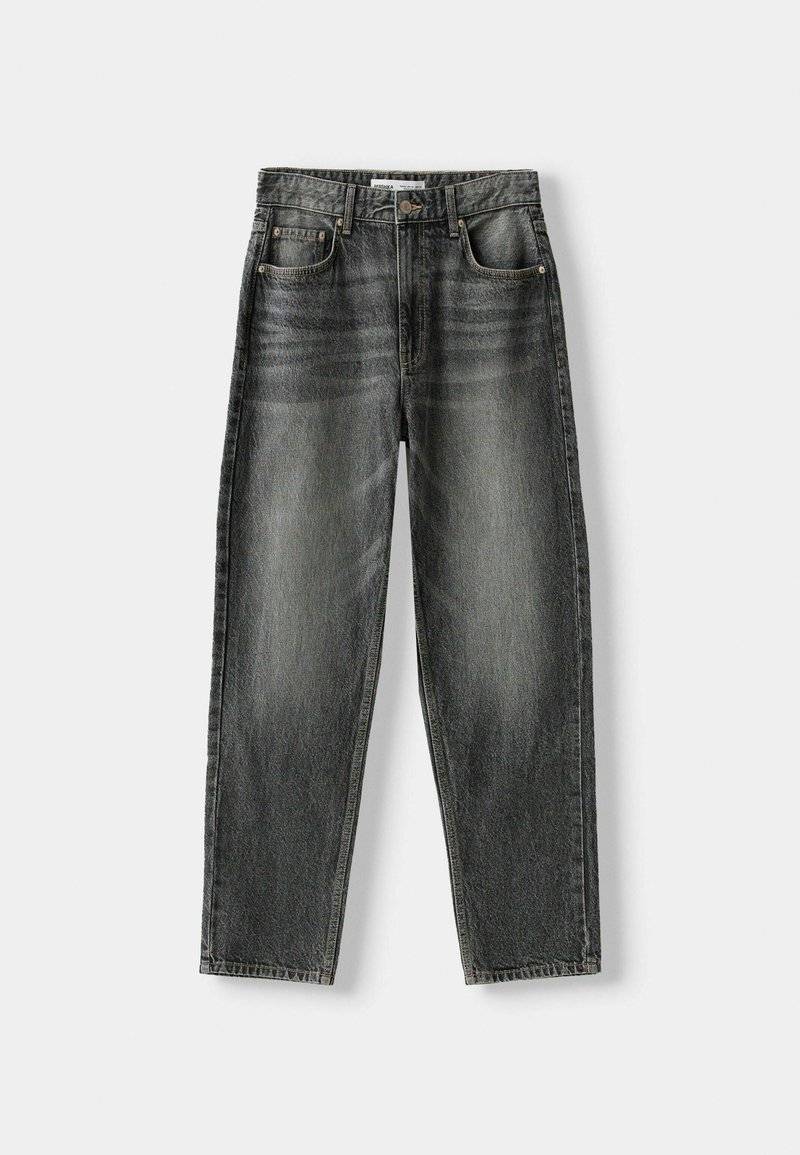 Bershka Bershka Straight leg jeans - mottled dark grey Letzte 3 Tage