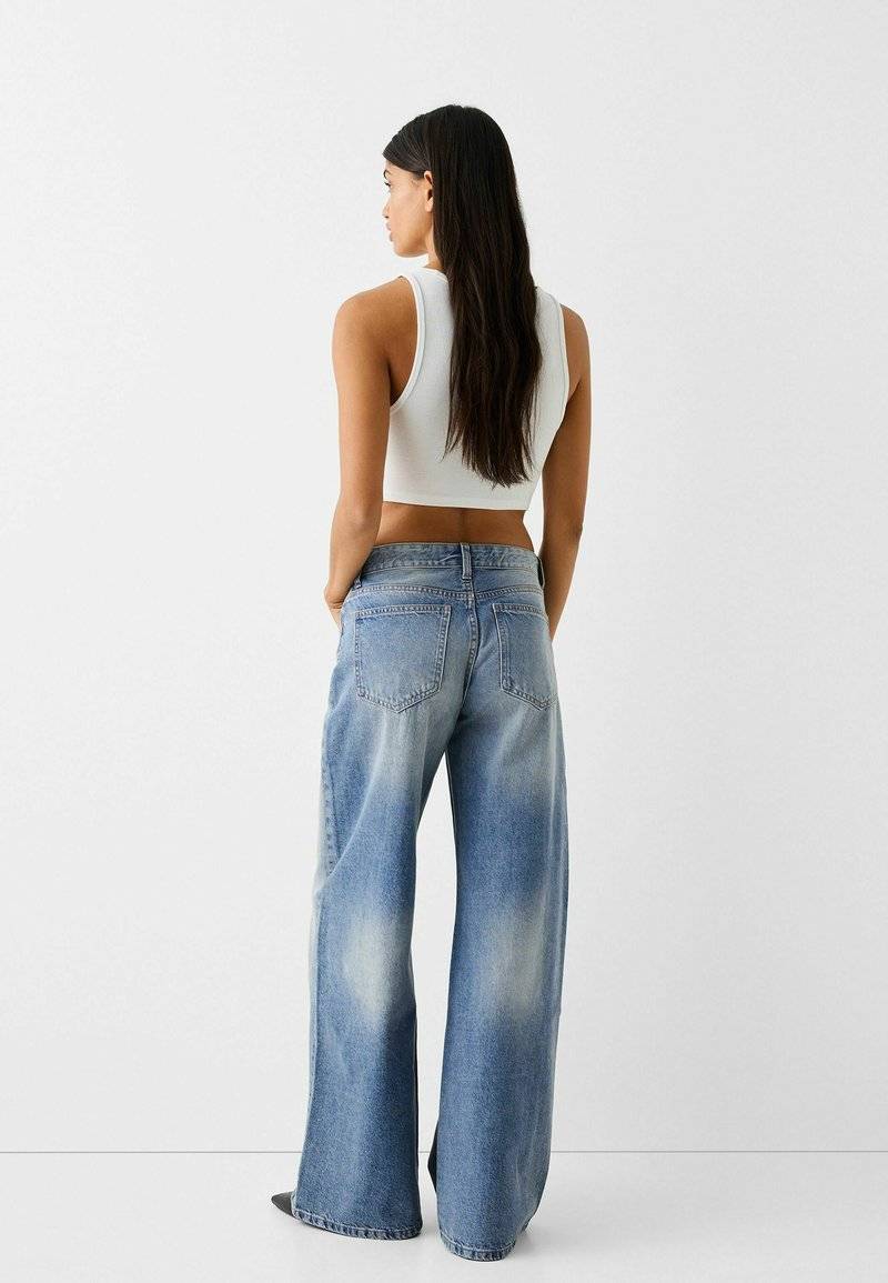 Bershka Bershka WIDE-LEG - Relaxed fit jeans Letzter Tag