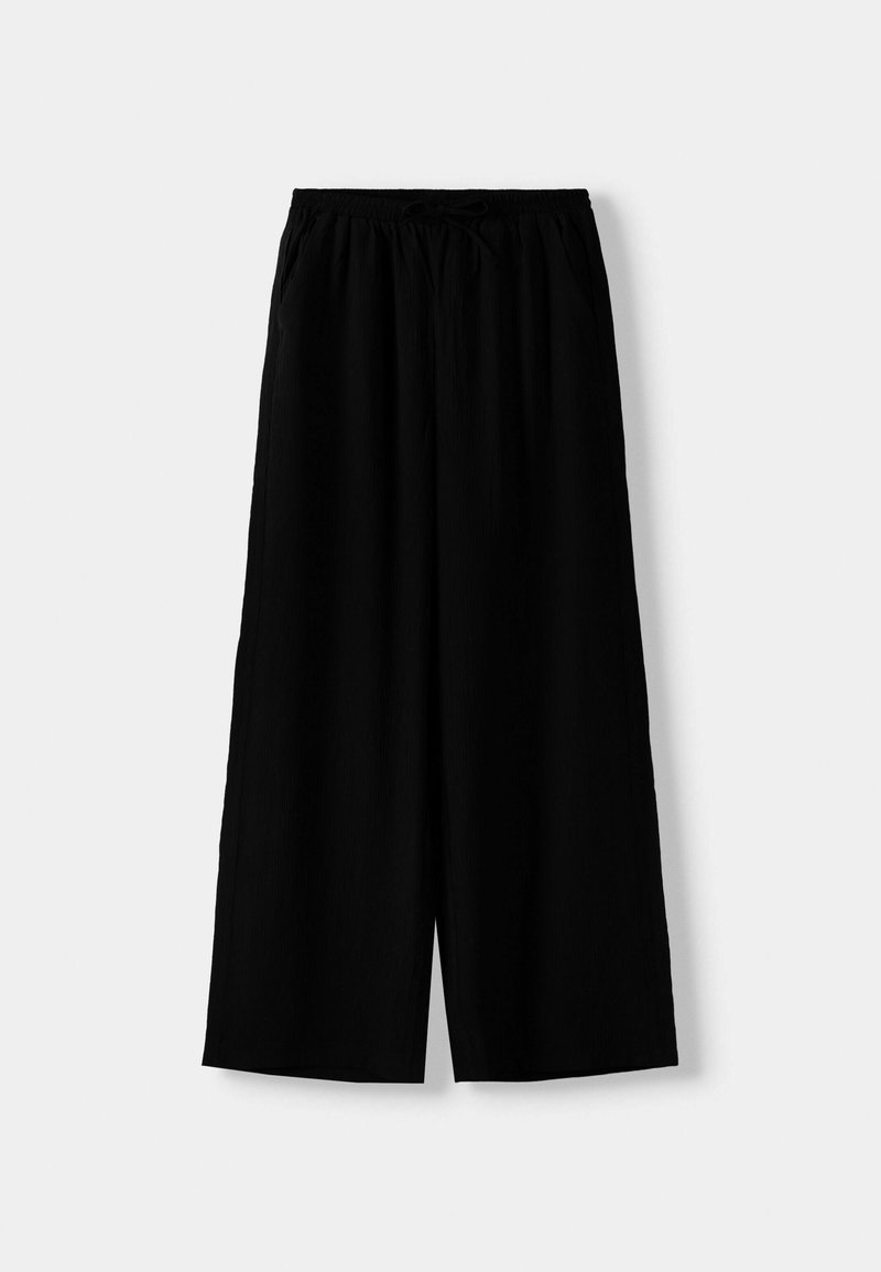 Bershka Bershka Trousers - black Bis zu 60% Rabatt