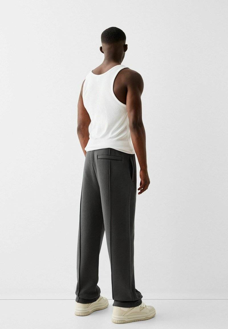 Bershka Bershka WIDE - Tracksuit bottoms - dark grey Discount Store für neue Produkte