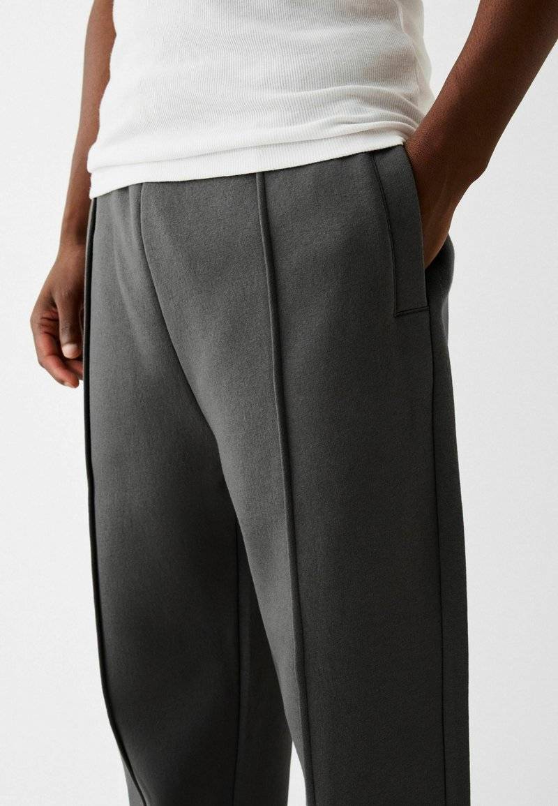 Bershka Bershka WIDE - Tracksuit bottoms - dark grey Discount Store für neue Produkte