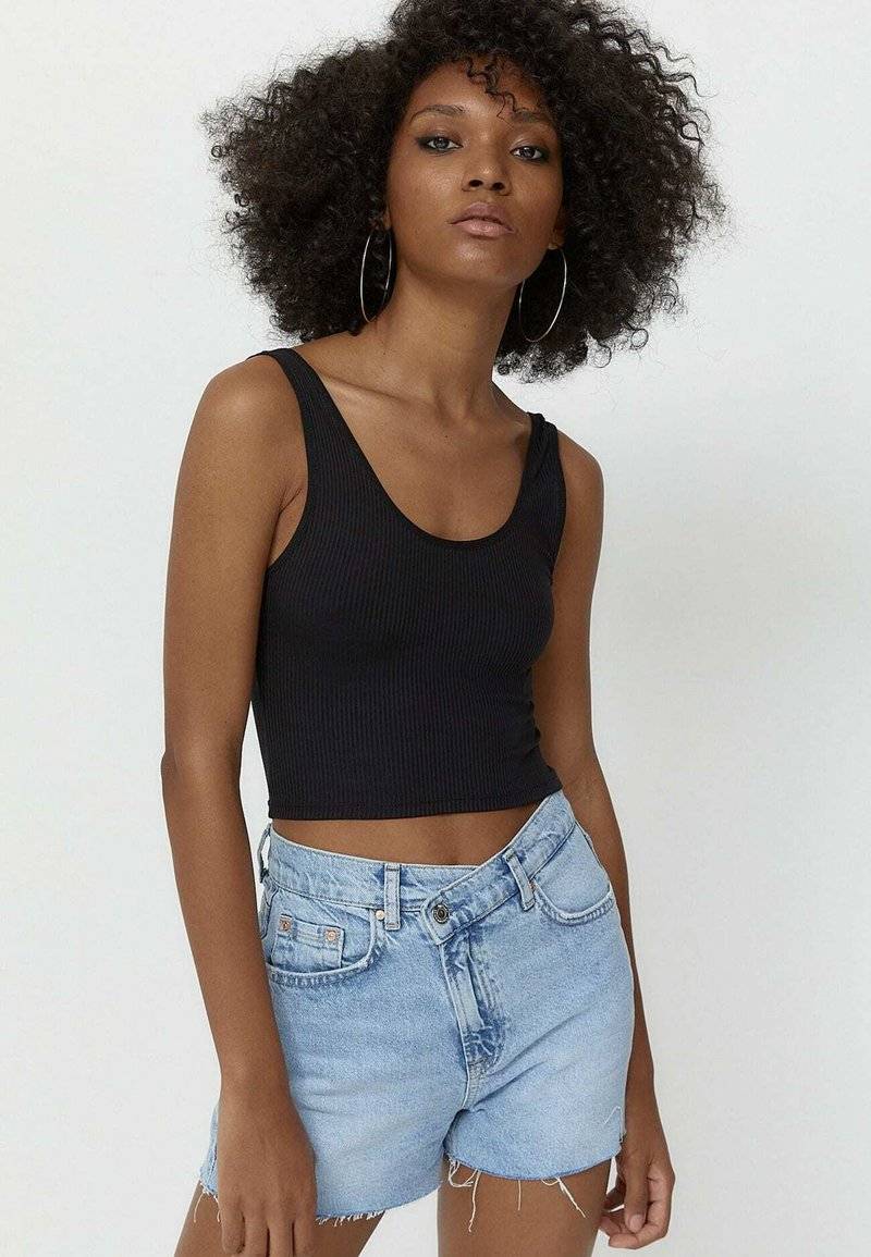 Stradivarius Stradivarius 3 PACK - Top - black Nur noch ein Tag übrig