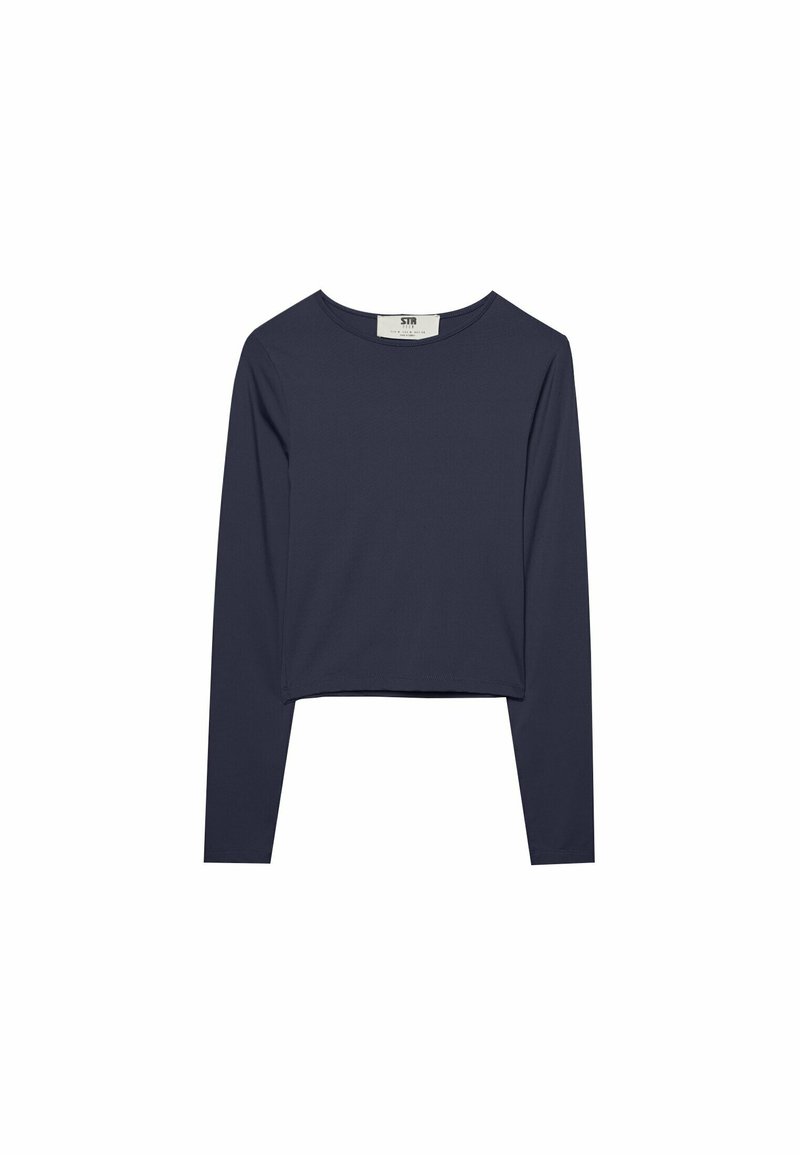 Stradivarius Stradivarius Long sleeved top - dark blue Begrenzt auf 3 Tage