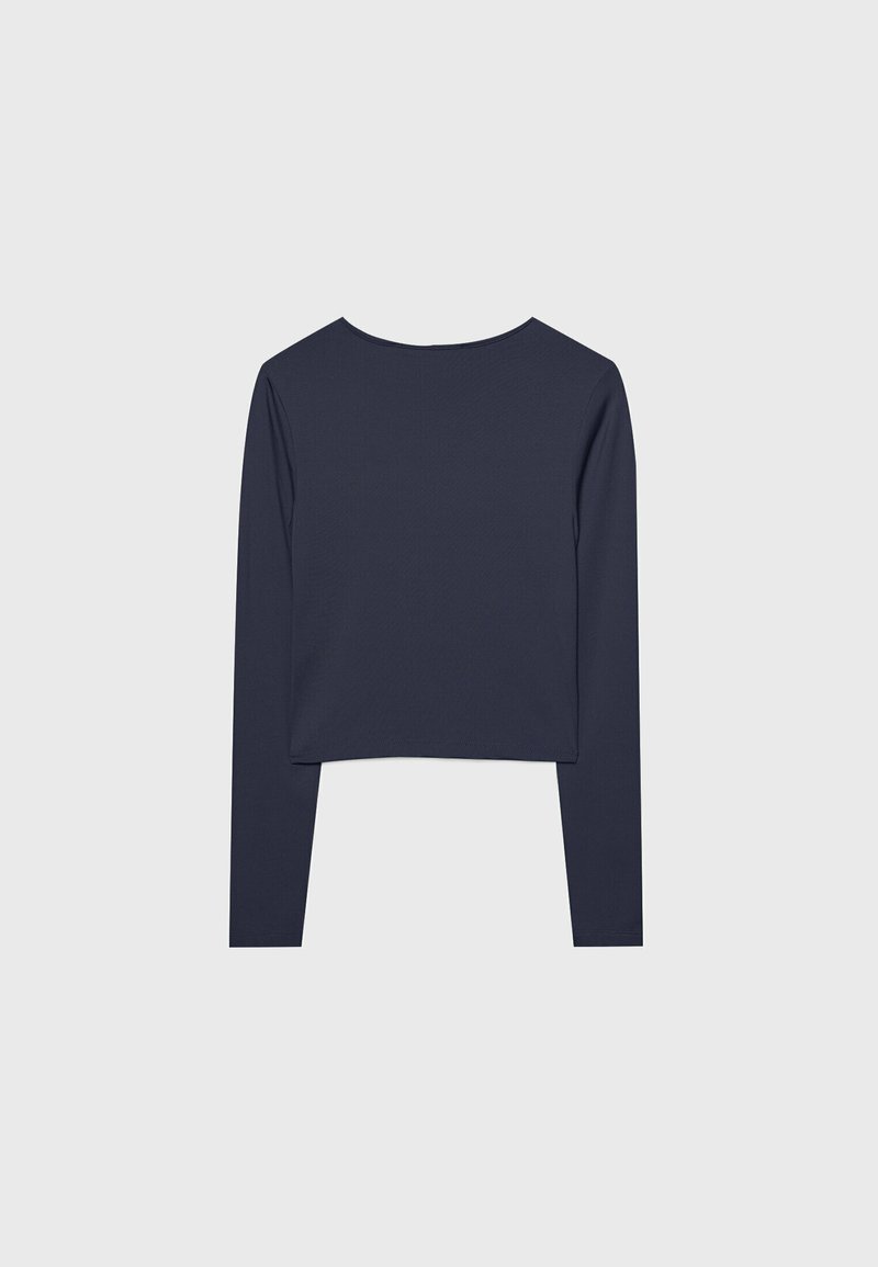 Stradivarius Stradivarius Long sleeved top - dark blue Begrenzt auf 3 Tage
