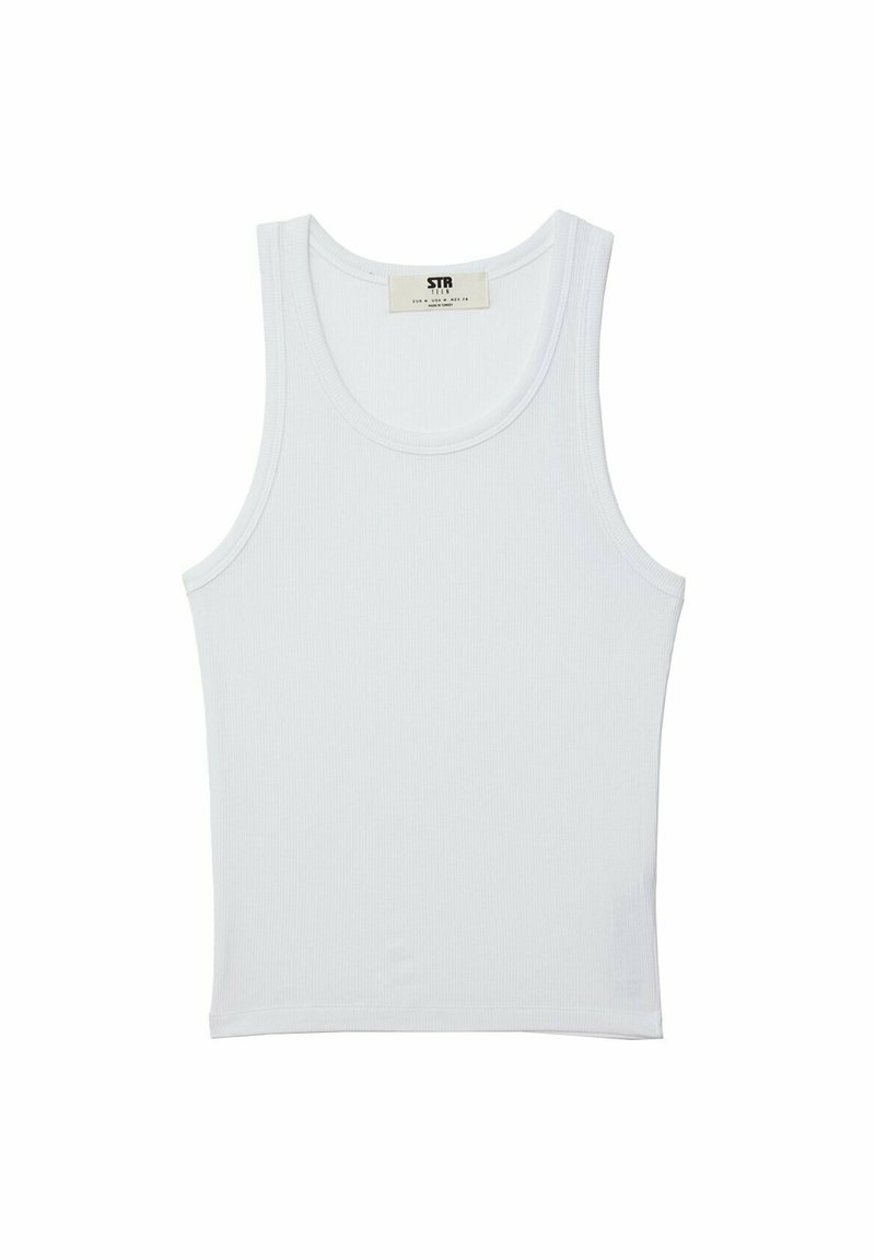 Stradivarius Stradivarius RACERBACK - Top - white denim zollfrei