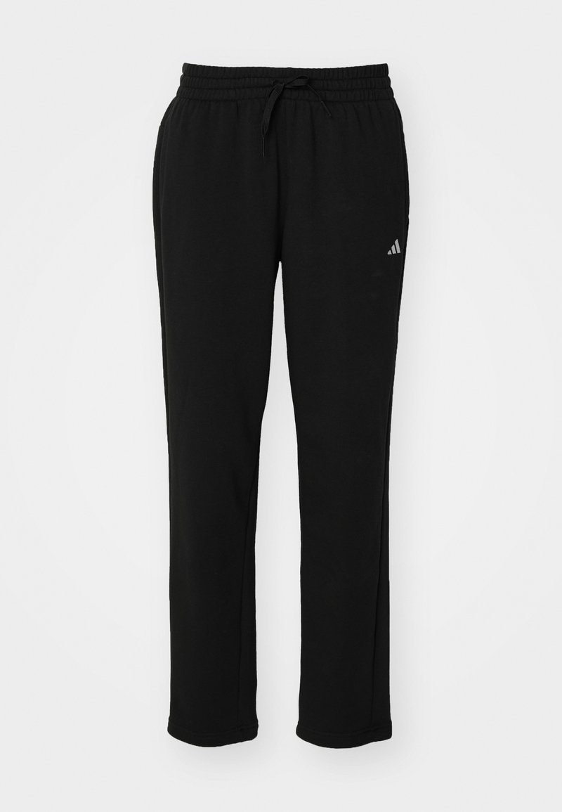 adidas Sportswear adidas Sportswear ESSENTIALS SMALL LOGO FEEL COZY OPEN HEM PANT - Tracksuit bottoms - black Letzte 3 Tage