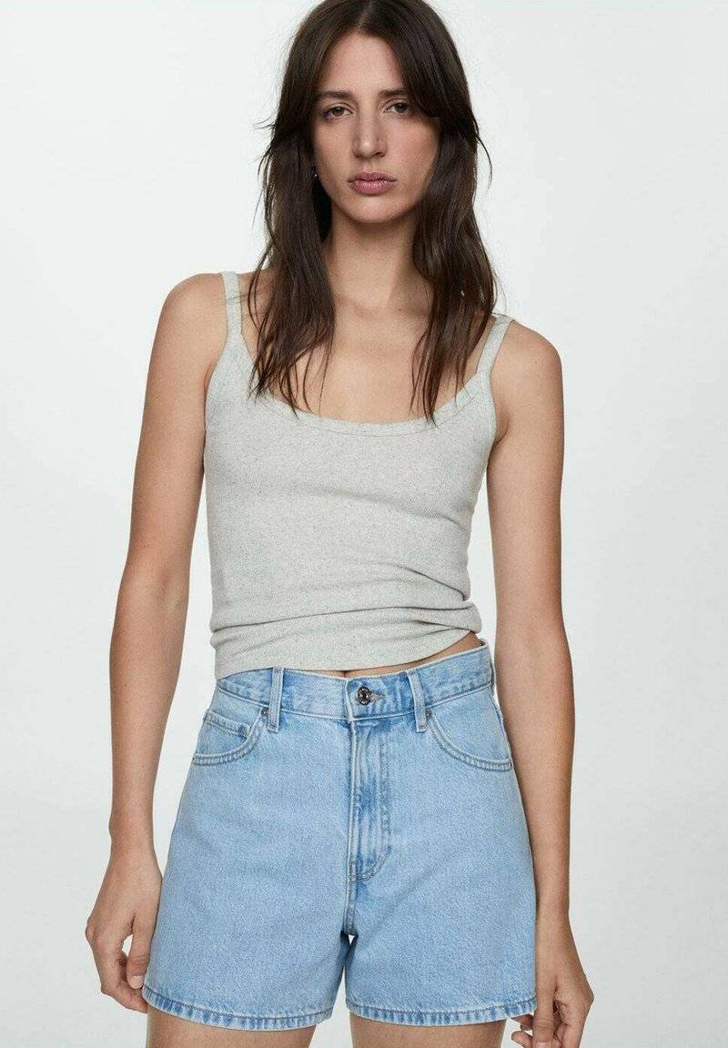 Mango Mango Denim shorts - light blue 50% Rabatt mit kostenlosem Versand