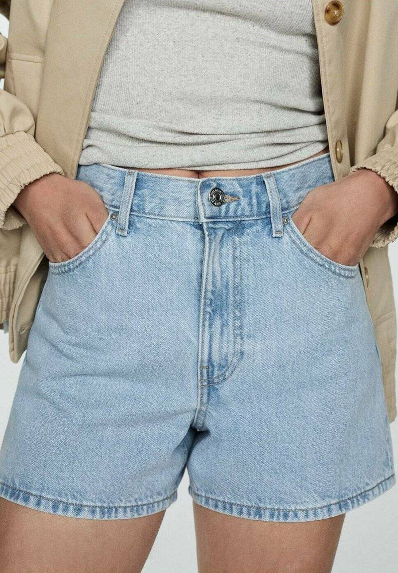 Mango Mango Denim shorts - light blue 50% Rabatt mit kostenlosem Versand
