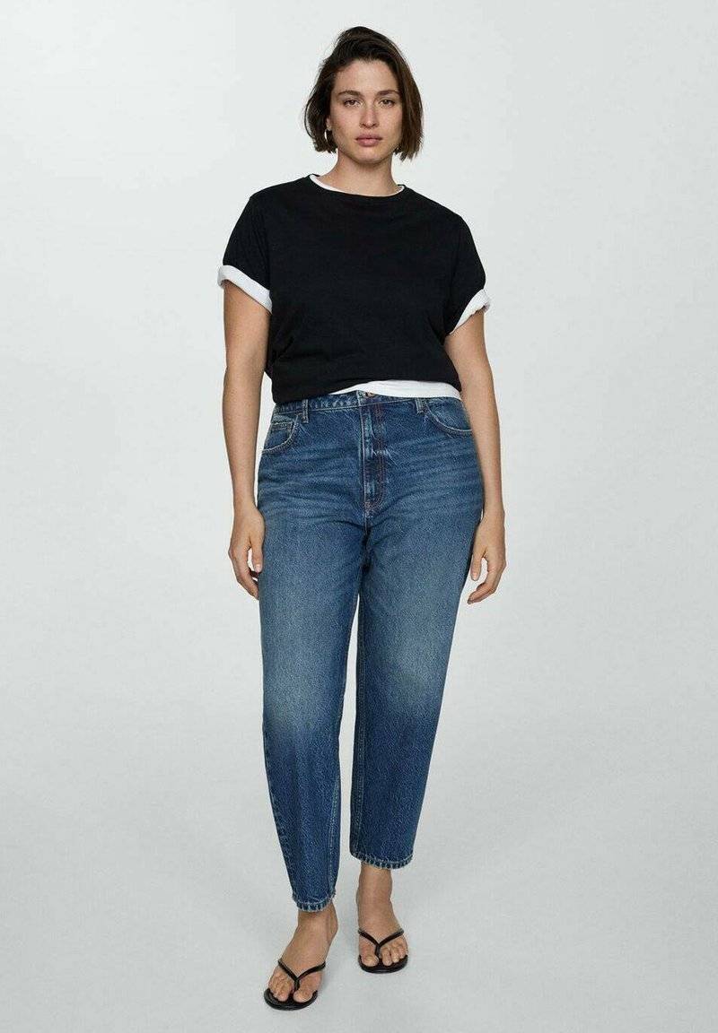 Mango Mango Relaxed fit jeans - bleu foncé Fabrikladen