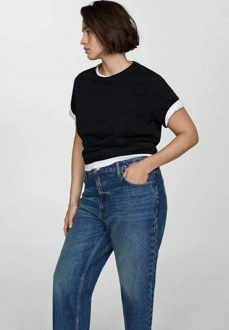 Mango Mango Relaxed fit jeans - bleu foncé Fabrikladen