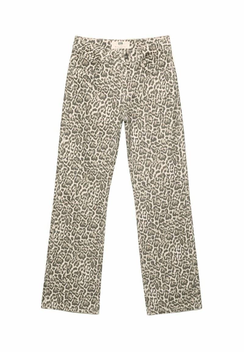 Stradivarius Stradivarius PRINTED - Straight leg jeans - camel Rabatte dieses Monats
