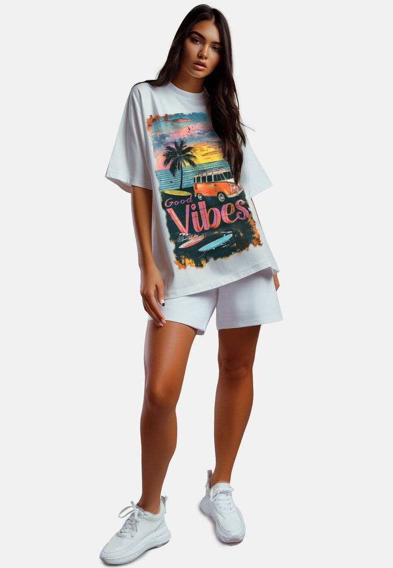 Reichstadt Reichstadt 24RSW057 SURFSIDE-VIBES - Print T-shirt - surfside vibes Online