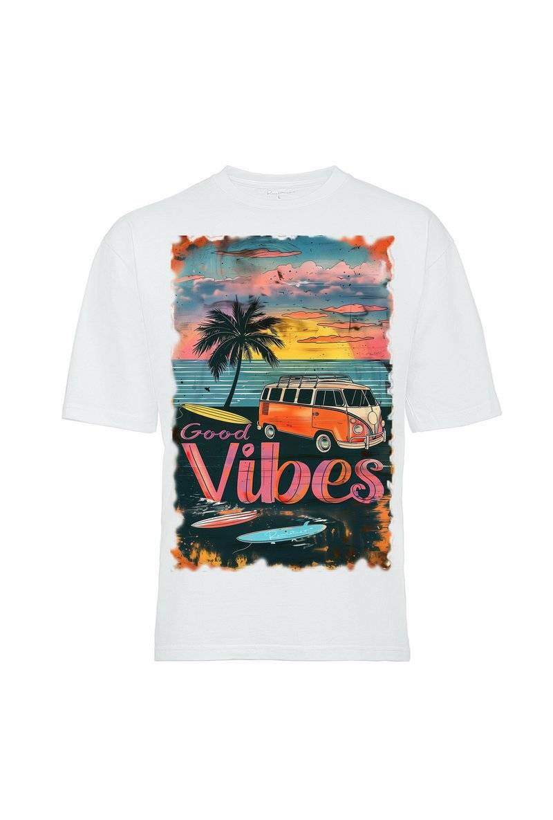 Reichstadt Reichstadt 24RSW057 SURFSIDE-VIBES - Print T-shirt - surfside vibes Online