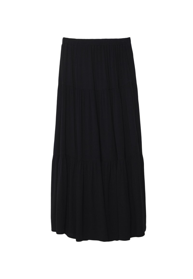 Stradivarius Stradivarius PEASANT - Maxi skirt - black Angebote