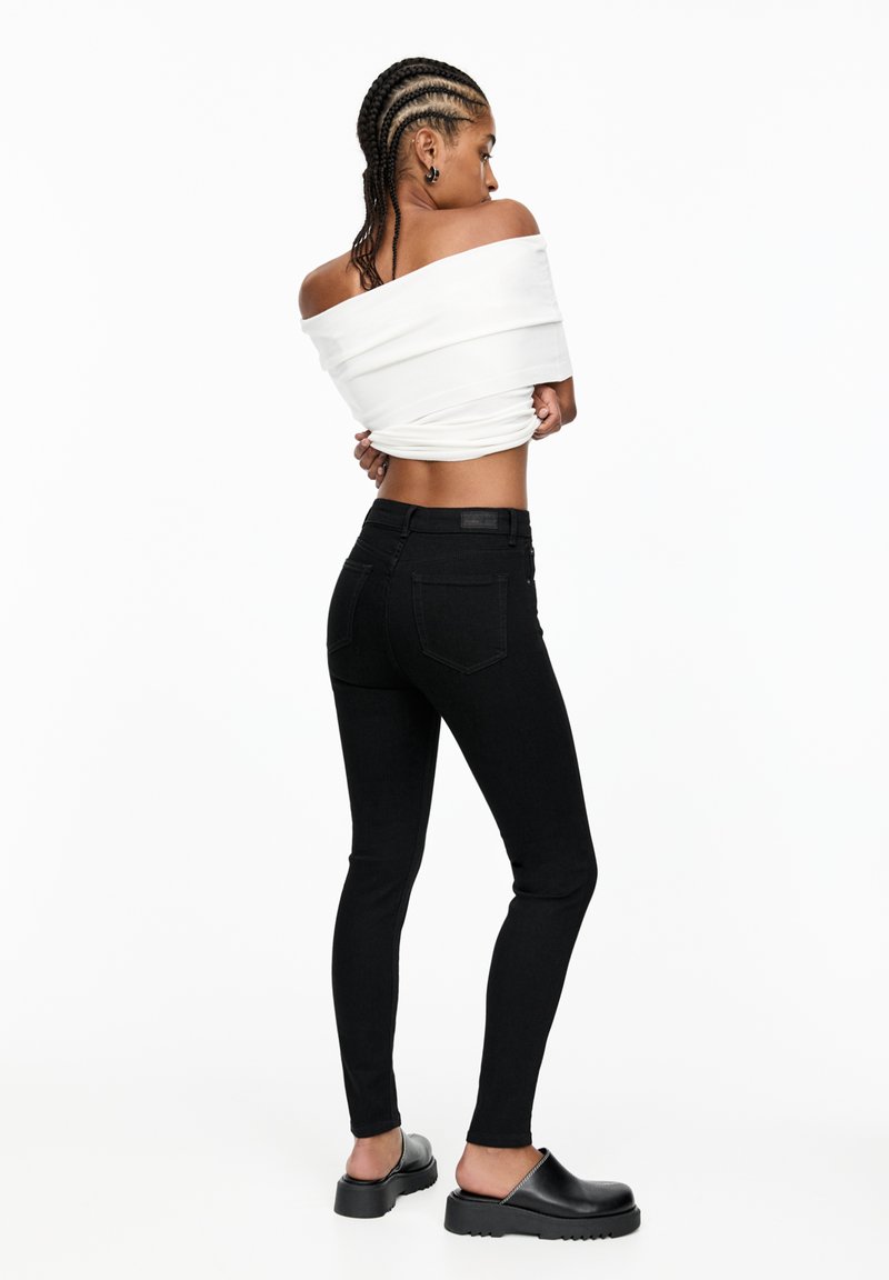 PULL&BEAR PULL&BEAR MID-RISE - Jeans Skinny Fit - black Günstiger Verkauf