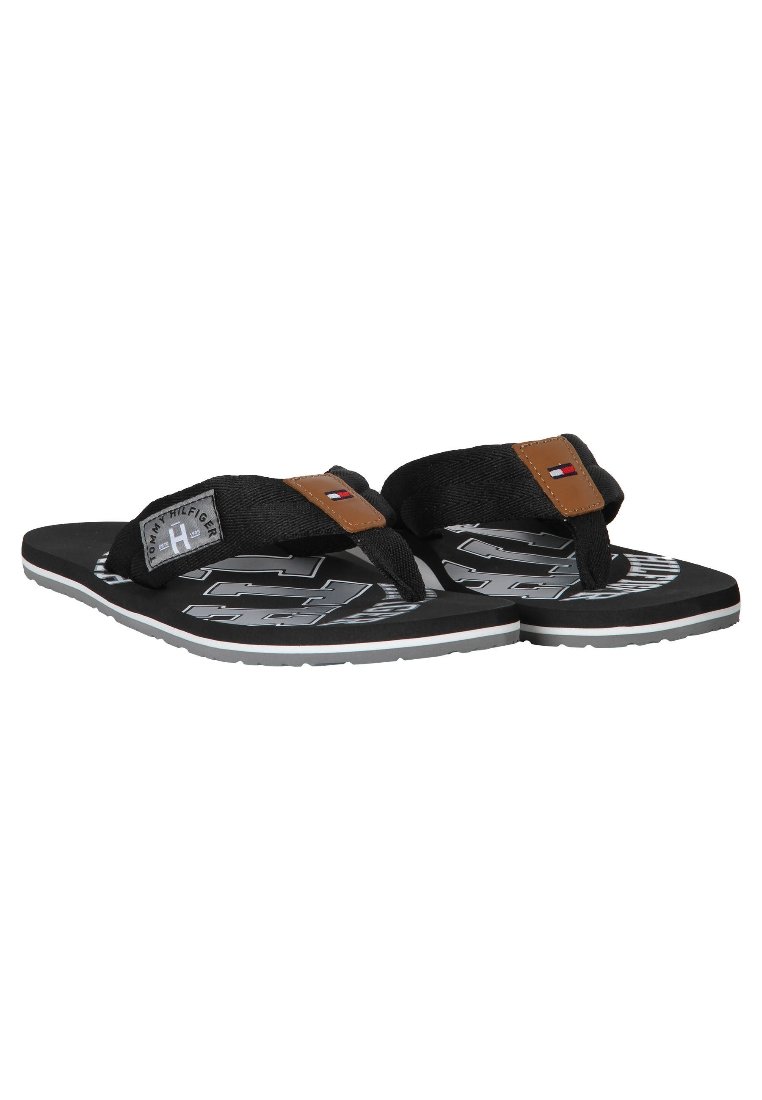 Tommy Hilfiger Tommy Hilfiger HERREN - T-bar sandals - black Sonderangebote