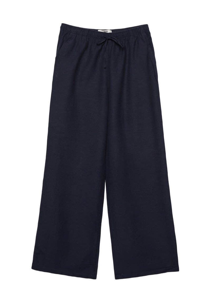 Stradivarius Stradivarius LOOSE-FITTING - Trousers - dark blue Saisonale Angebote