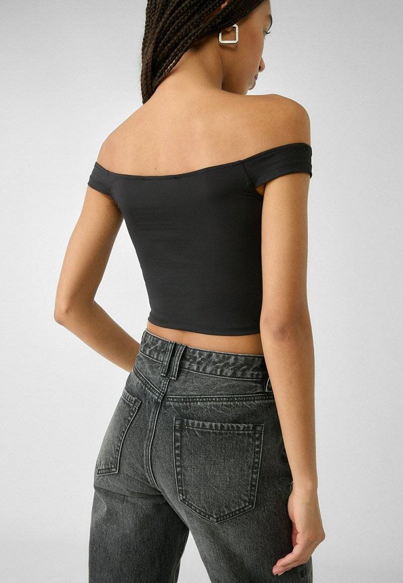 Stradivarius Stradivarius Straight leg jeans - dark grey Räumungsverkauf
