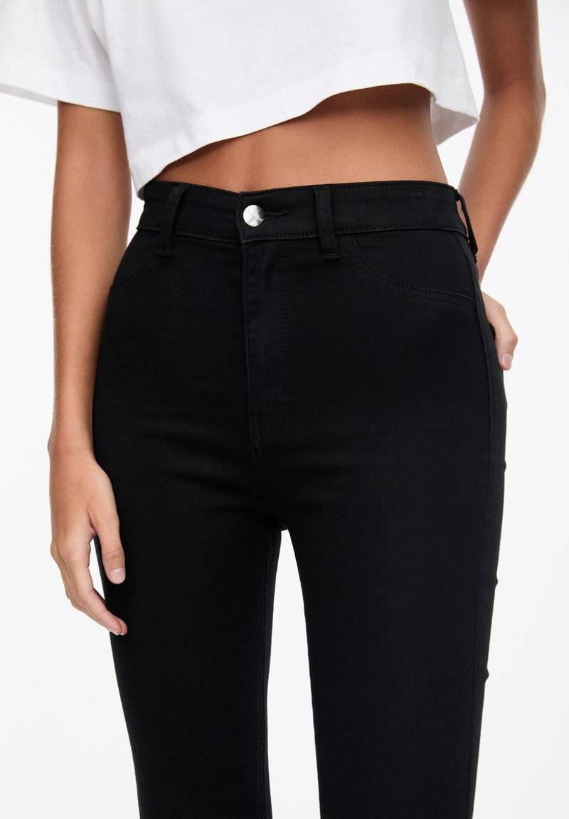 PULL&BEAR PULL&BEAR HIGH WAIST - Jeans Skinny Fit - black Sonderangebote