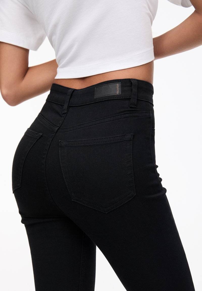 PULL&BEAR PULL&BEAR HIGH WAIST - Jeans Skinny Fit - black Sonderangebote