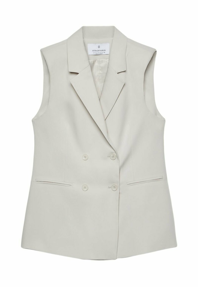 Stradivarius Stradivarius Waistcoat - white Riesige Ersparnisse