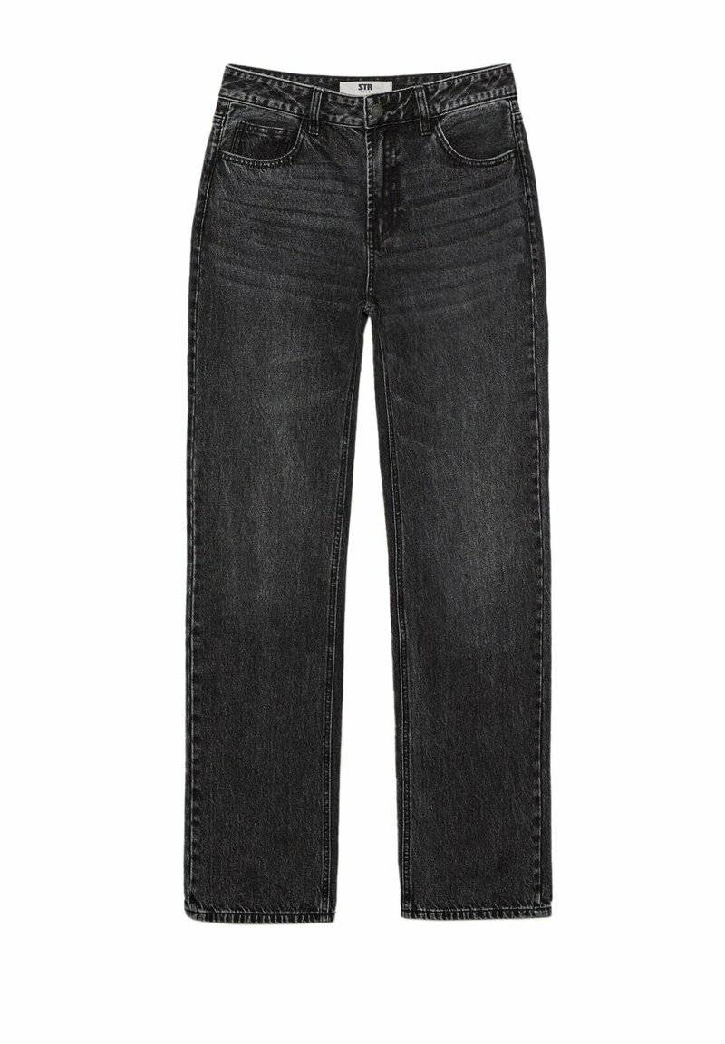 Stradivarius Stradivarius Straight leg jeans - dark grey Kostenlose Rückgabe