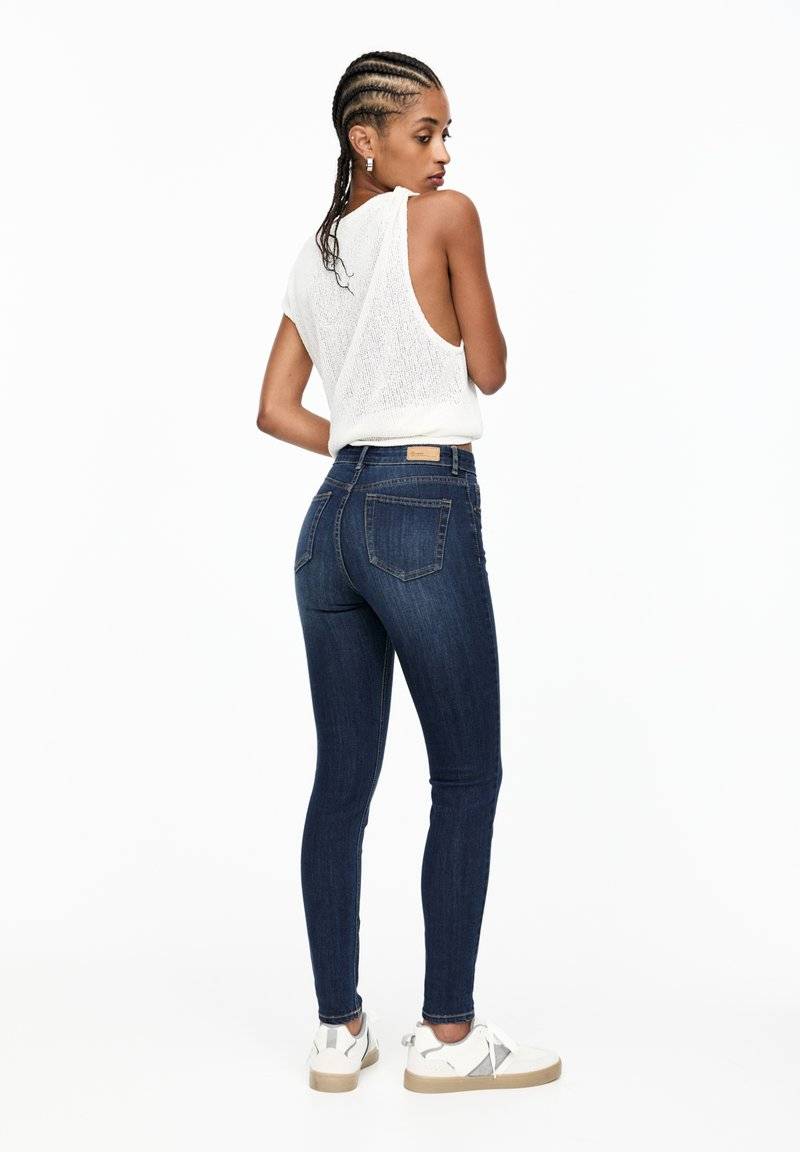 PULL&BEAR PULL&BEAR MID-RISE - Jeans Skinny Fit - dark blue Letzte 2 Tage