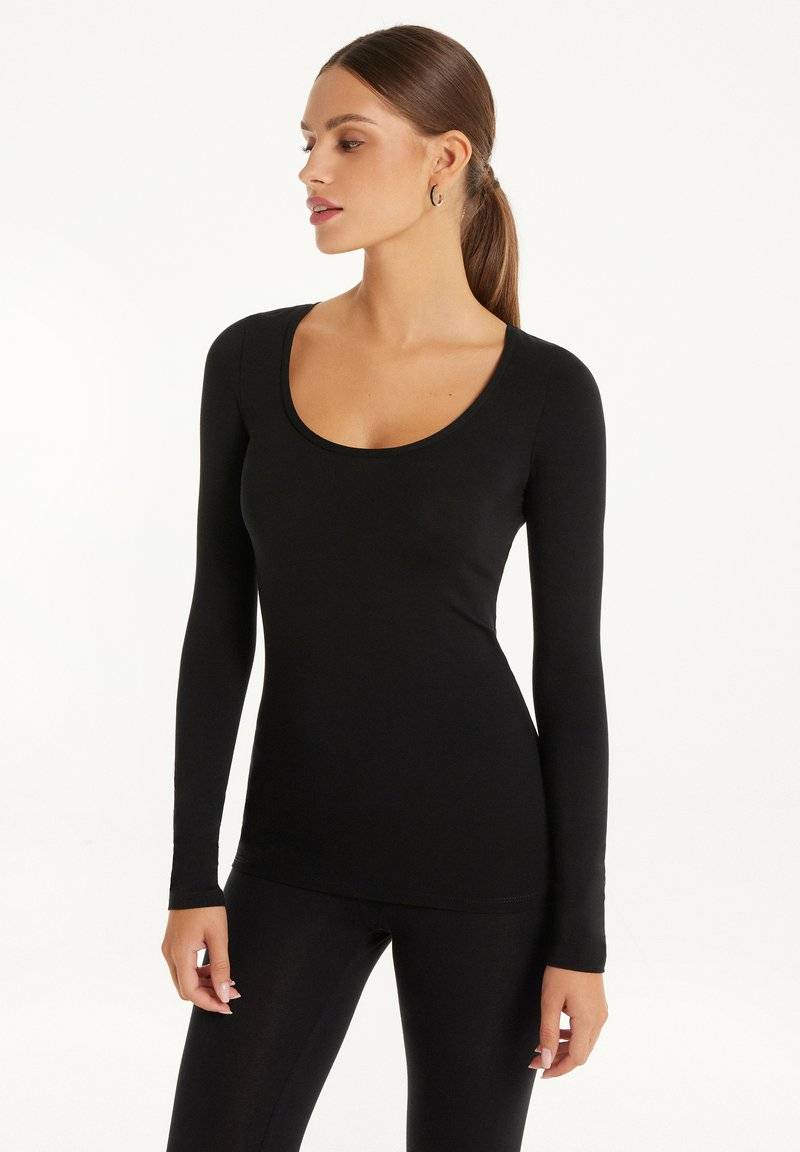Tezenis Tezenis ROUND-NECK - Long sleeved top - nero Letzter Tag