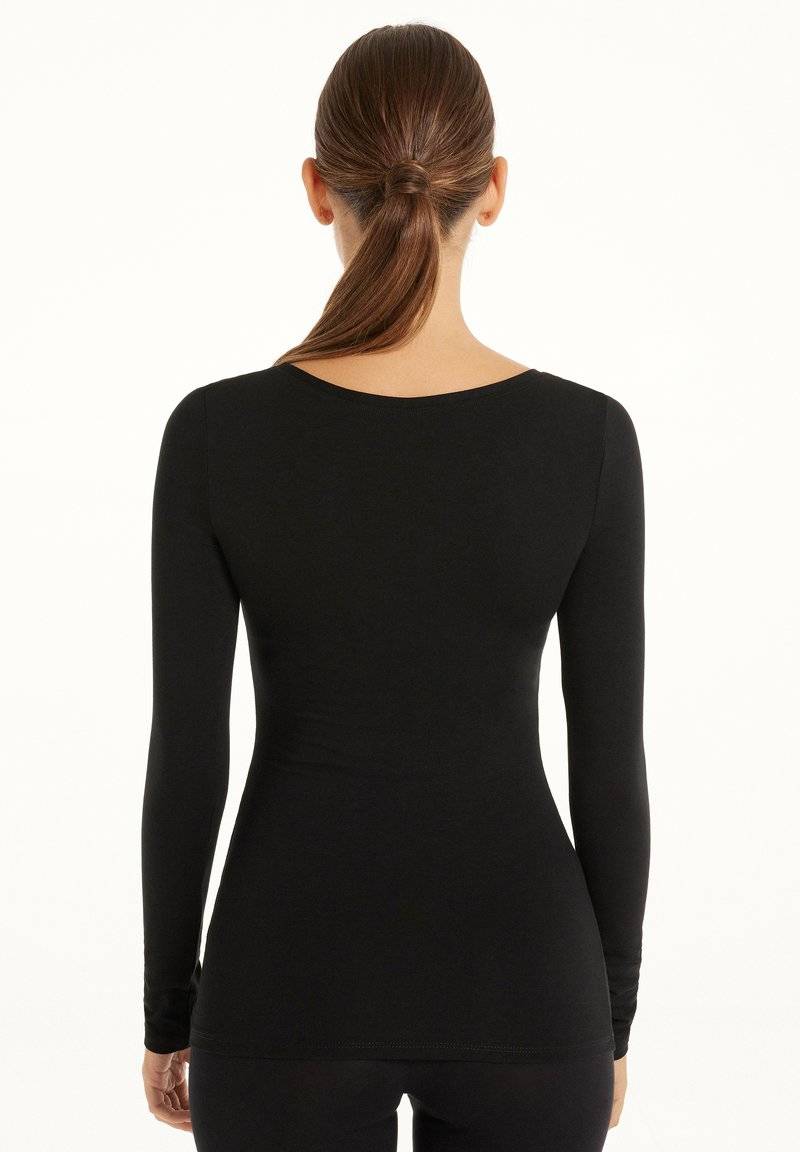 Tezenis Tezenis ROUND-NECK - Long sleeved top - nero Letzter Tag