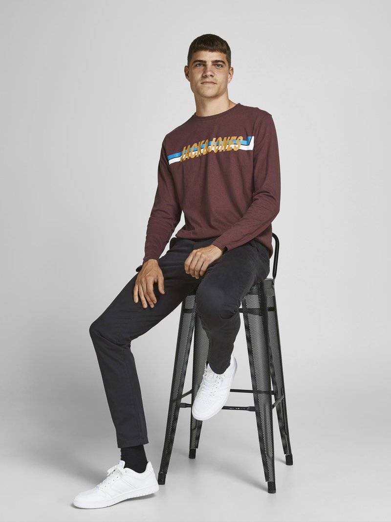 Jack & Jones Jack & Jones MARCO BOWIE - Chinos - black Zeitbegrenzte Promotion