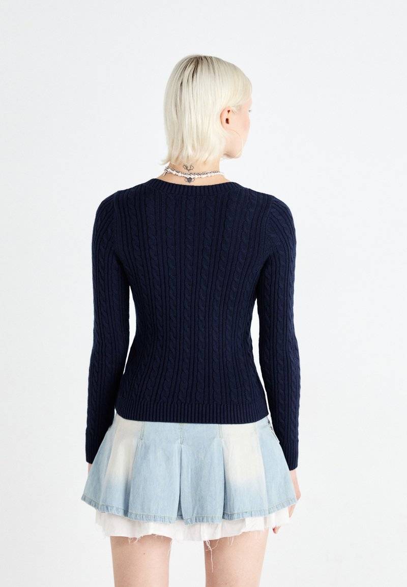 Hollister Co. Hollister Co. ICON CABLE V NECK - Jumper - navy blazer Bis zu 50% Rabatt