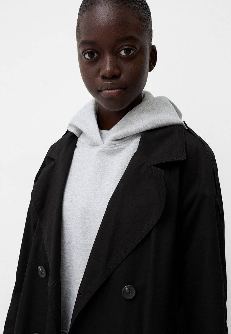 Bershka Bershka Trenchcoat - black Sonderangebot der Fabrik