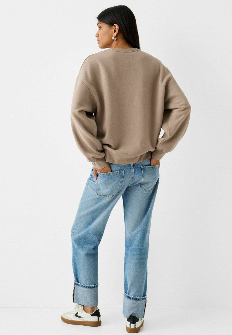 Bershka Bershka Sweatshirt - sand Bis zu 60% Rabatt
