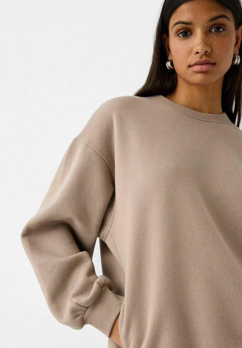 Bershka Bershka Sweatshirt - sand Bis zu 60% Rabatt