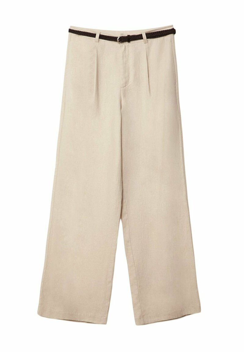 Stradivarius Stradivarius WITH BELT - Trousers - beige Discount Store für neue Produkte
