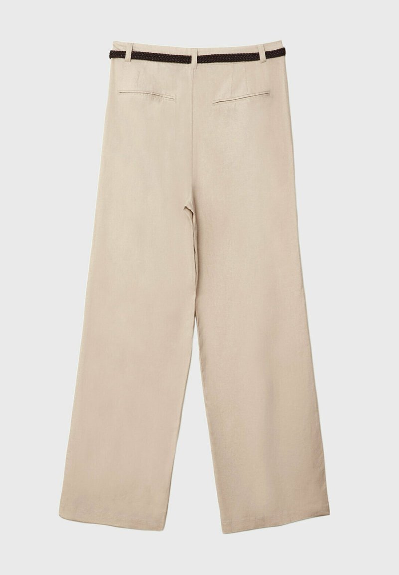 Stradivarius Stradivarius WITH BELT - Trousers - beige Discount Store für neue Produkte