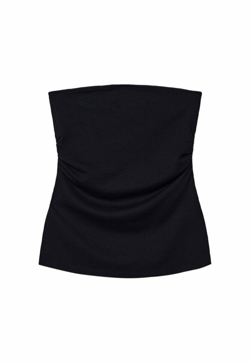 Stradivarius Stradivarius BANDEAU WITH SIDE VENTS - Top - black Nur noch ein Tag übrig