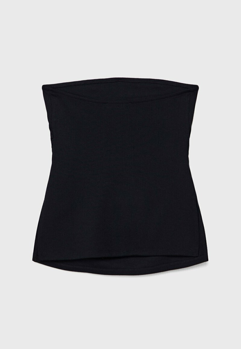 Stradivarius Stradivarius BANDEAU WITH SIDE VENTS - Top - black Nur noch ein Tag übrig