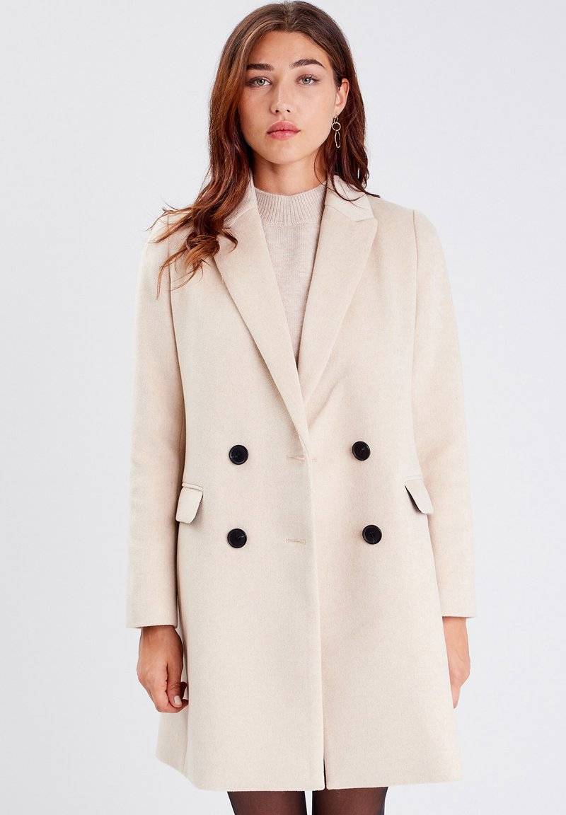 Cache Cache Cache Cache GERADER MIT KNÖPFEN - Classic coat - beige Super Rabatt