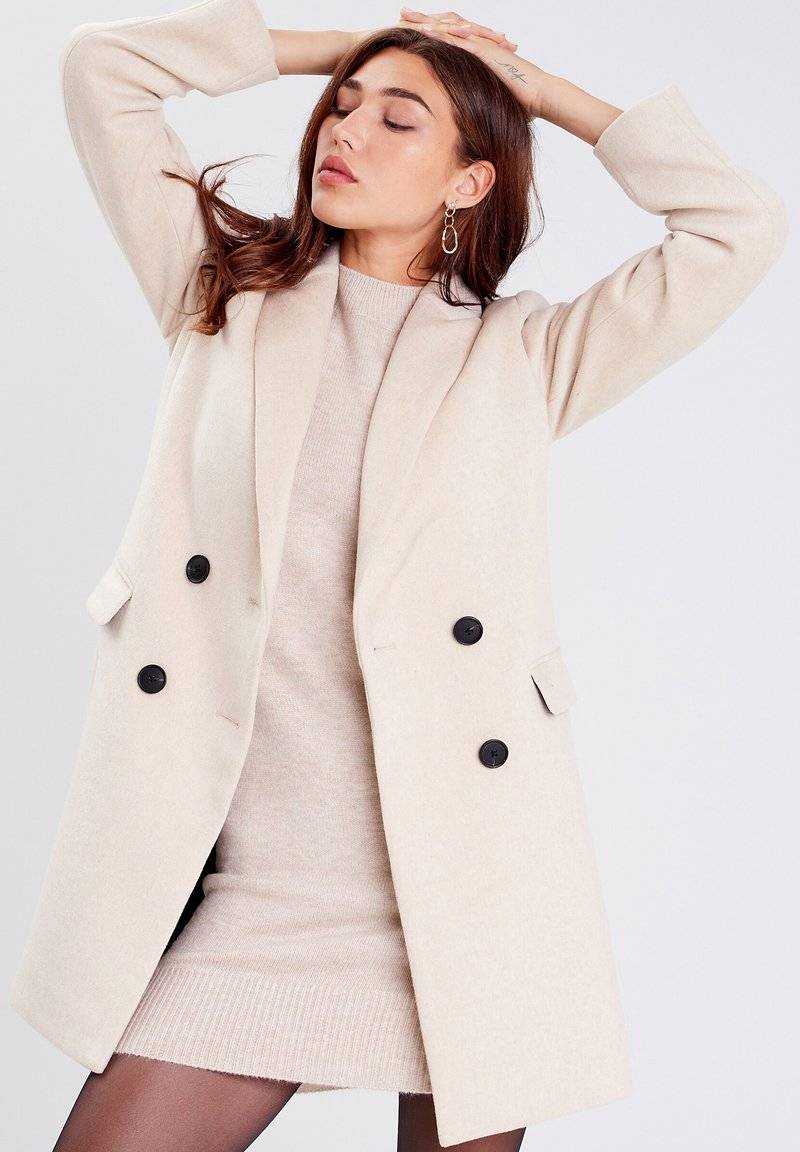 Cache Cache Cache Cache GERADER MIT KNÖPFEN - Classic coat - beige Super Rabatt